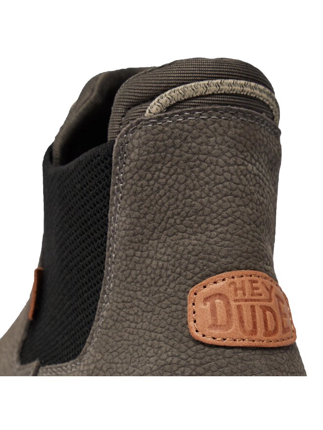 Hey Dude Kotníková obuv s elastickým prvkem Hey Dude Branson Boot M Craft Leather 40187-030 Šedá