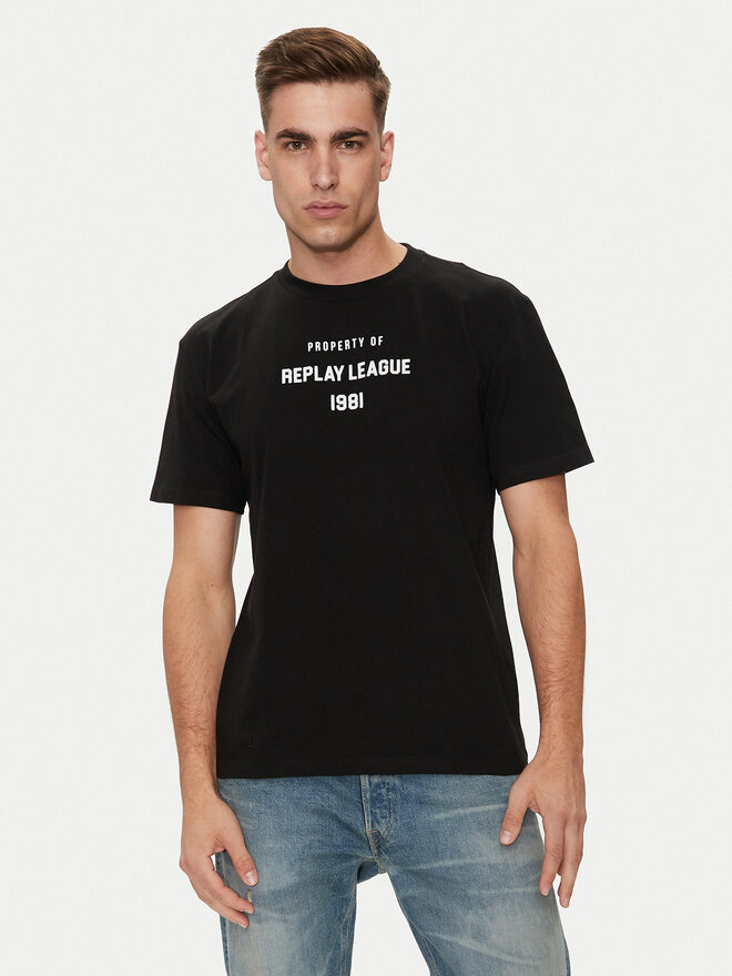 REPLAY Replay Marškinėliai M6925 .000.23608P Juoda Regular Fit