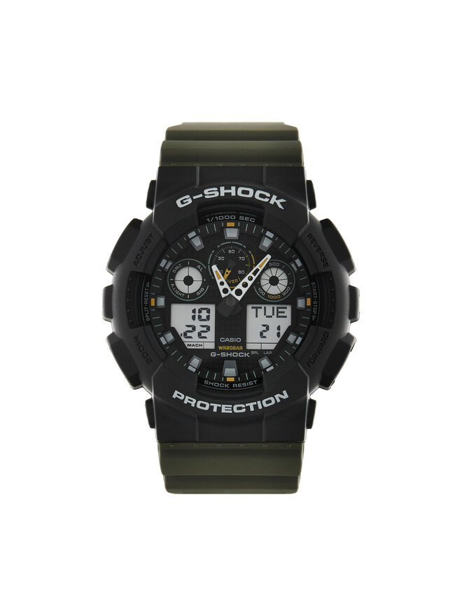G-Shock Ročna ura G-Shock Two Tune Utility GA-100TU-1A3ER Khaki