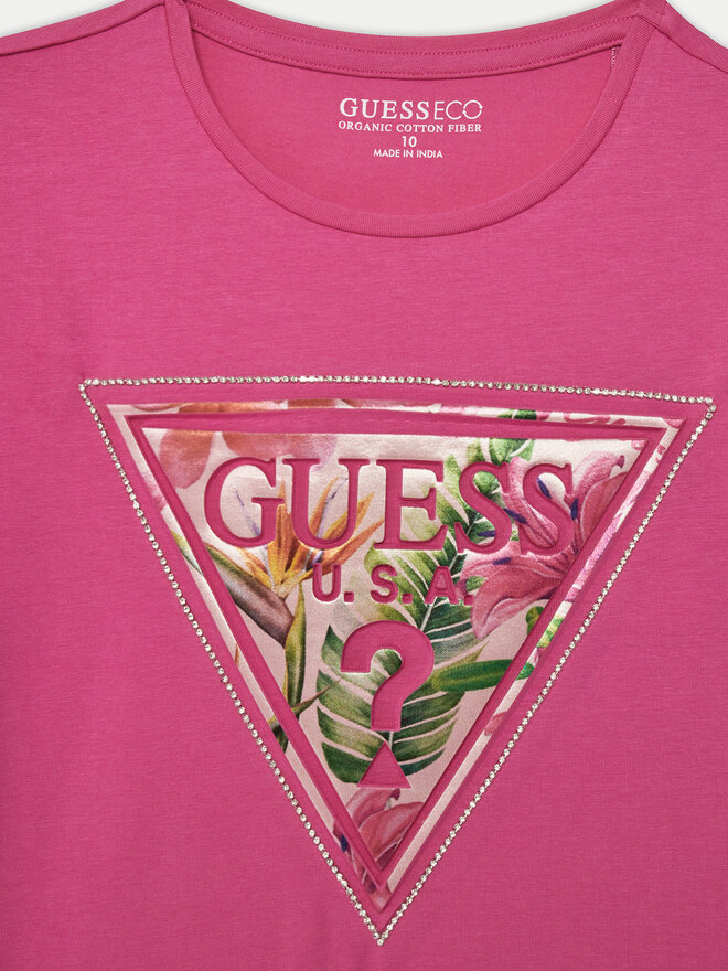 Guess Guess Футболка J5GI15 K6YW4 Рожевий Regular Fit
