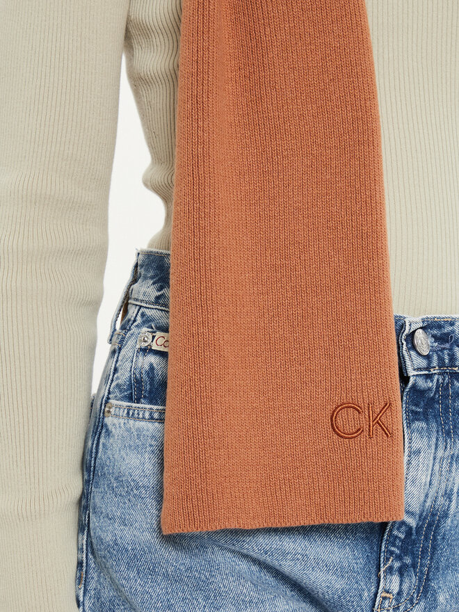 Calvin Klein Sciarpa Calvin Klein Embroidery Fine K60K612601 Marrone