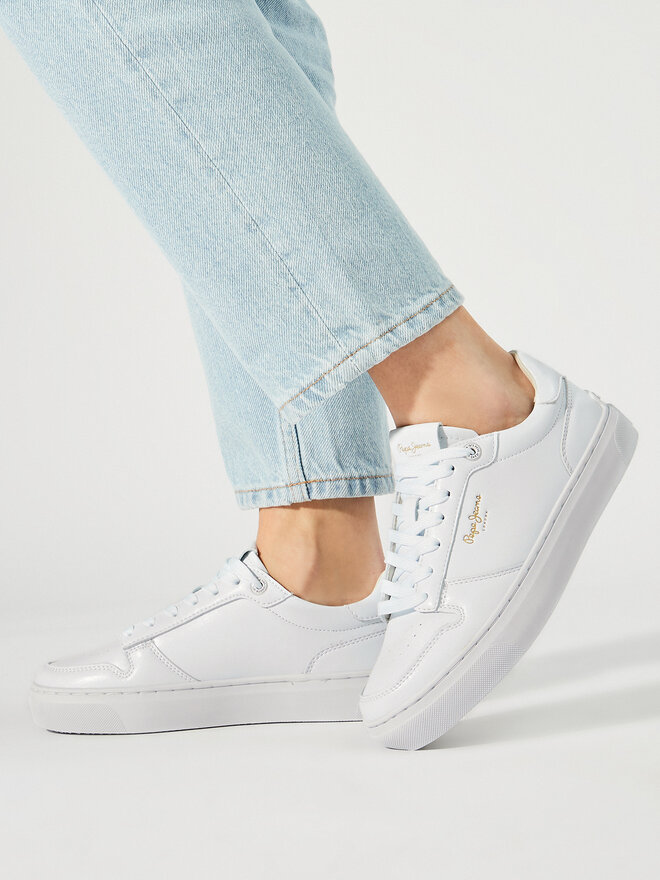 Pepe Jeans Sneakers Pepe Jeans Camden Supra W PLS00002 Bianco
