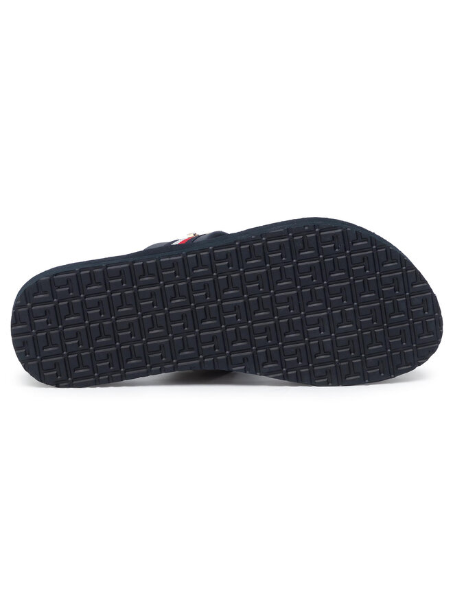 Tommy Hilfiger Zehentrenner Tommy Hilfiger Hardware Detail Beach Thong FW0FW04370 Dunkelblau