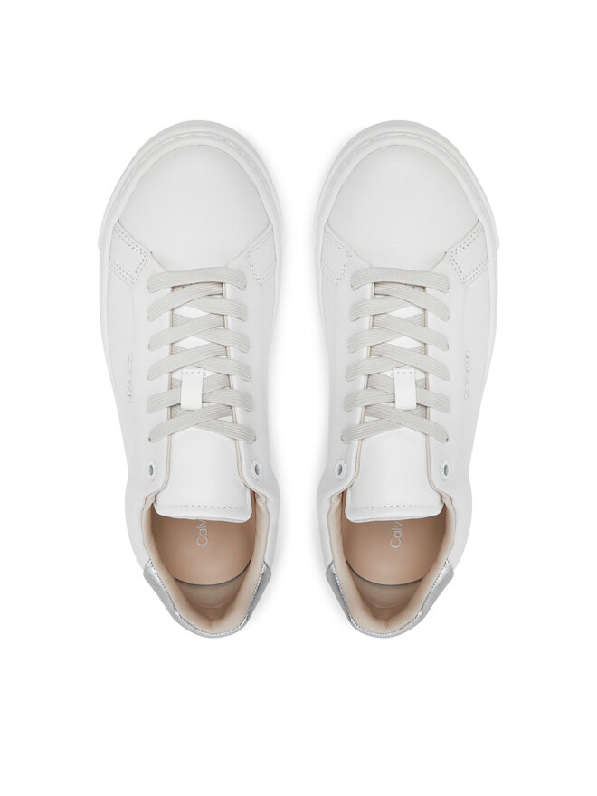 Calvin Klein Sneakersy Calvin Klein Cupsole Lace Up W/Ml HW0HW02288 Biały