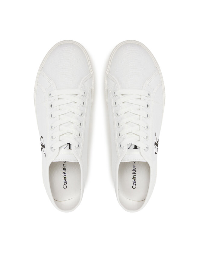 Calvin Klein Jeans Sneakers aus Stoff Calvin Klein Jeans Ess Vulc Low Cv Mg Wn YW0YW01762 Schwarz