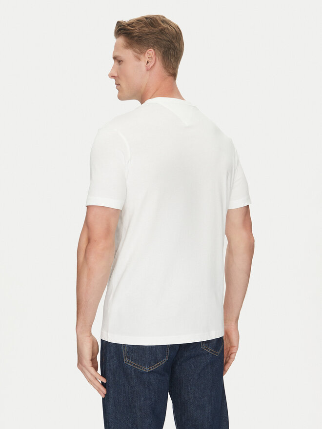 Tommy Hilfiger Tommy Hilfiger Marškinėliai Center Stack MW0MW38621 Balta Regular Fit