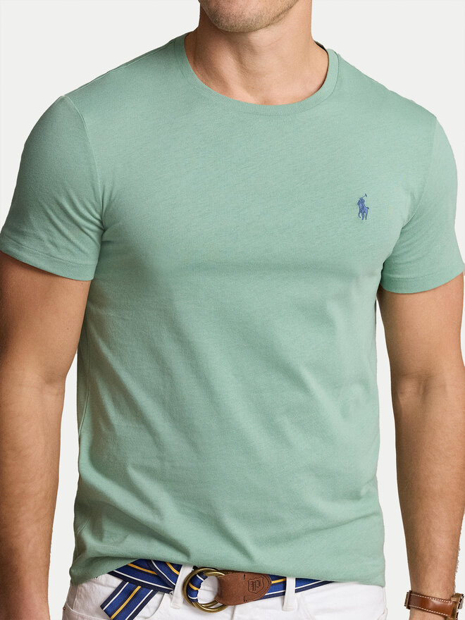 Polo Ralph Lauren Polo Ralph Lauren Marškinėliai 710671438375 Žalia Custom Slim Fit