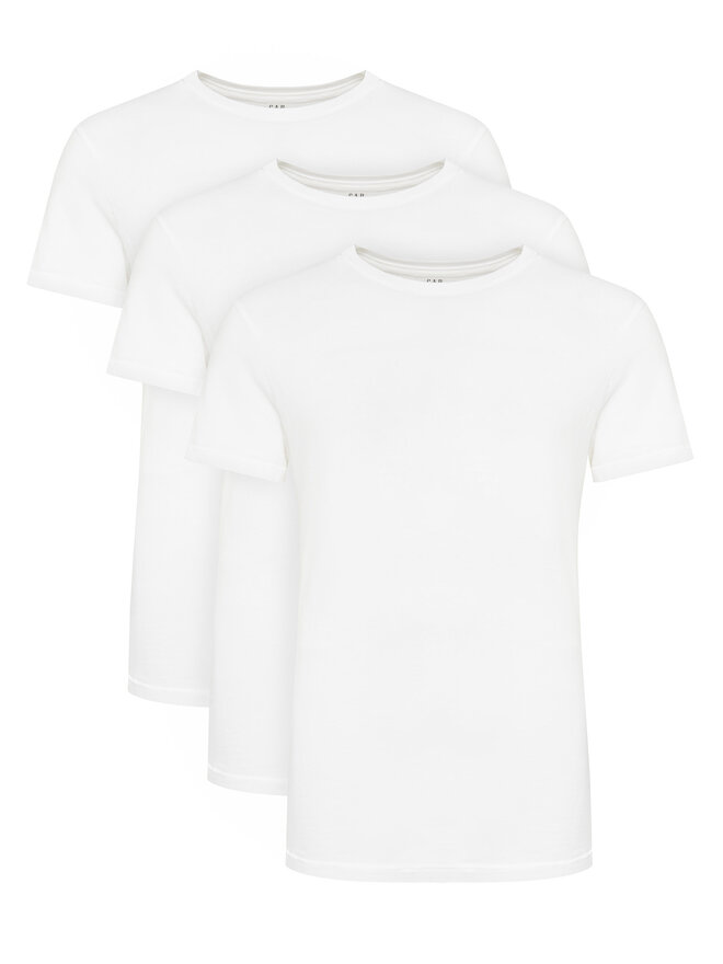 Gap Gap Set od 3 majice 701127-01 Bijela Regular Fit