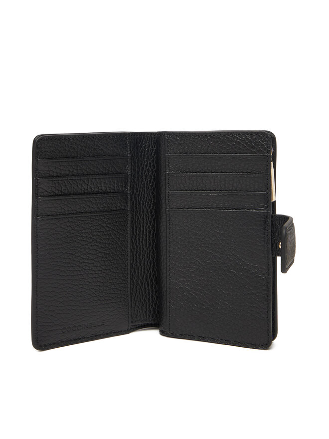 Coccinelle Голям дамски портфейл Coccinelle MW5 Metallic Soft E2 MW5 11 E7 01 Черен