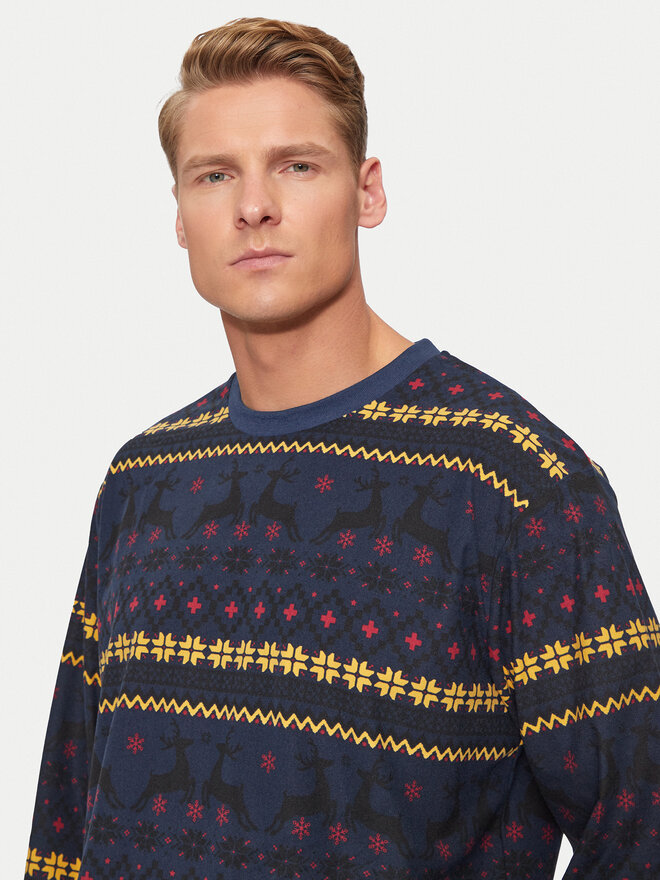 Jack&Jones Jack&Jones Pizsama 12268512 Sötétkék Loose Fit