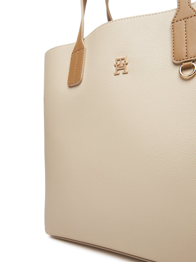 Tommy Hilfiger Táska Tommy Hilfiger Th Distinct Satchel AW0AW17463 Bézs