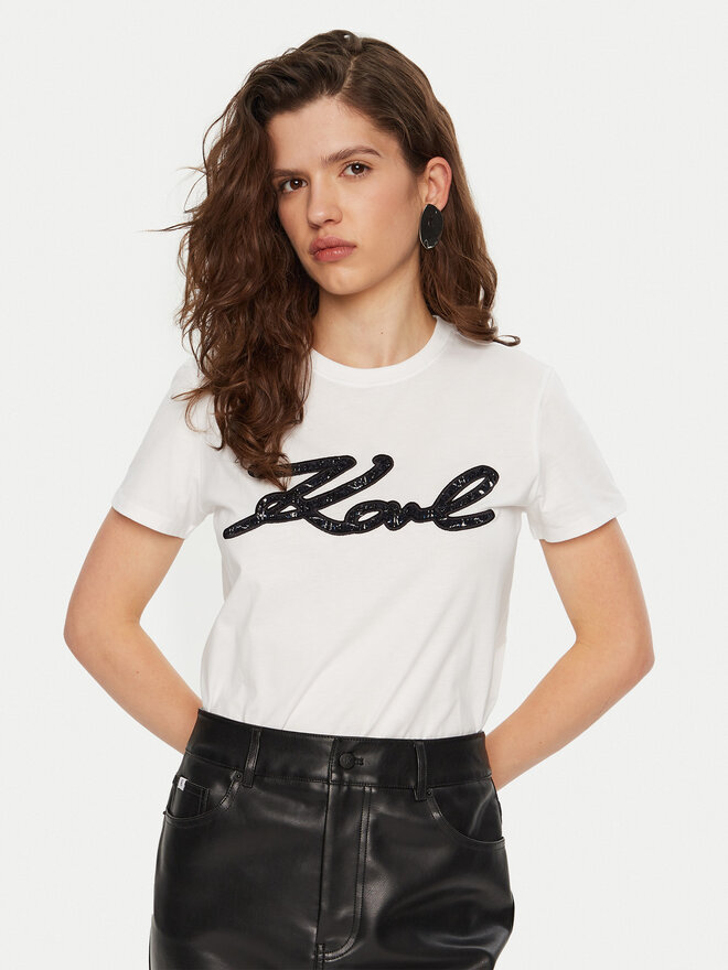 KARL LAGERFELD KARL LAGERFELD Camiseta A1W17117 Blanco Regular Fit
