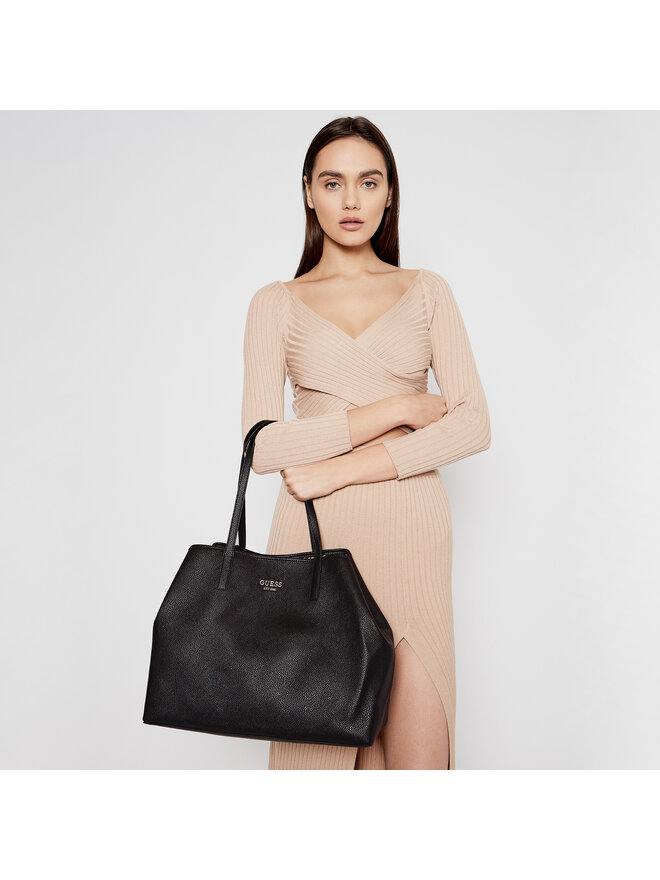 Guess Handtasche Guess Vikky Large Tote HWVG69 95240 Schwarz