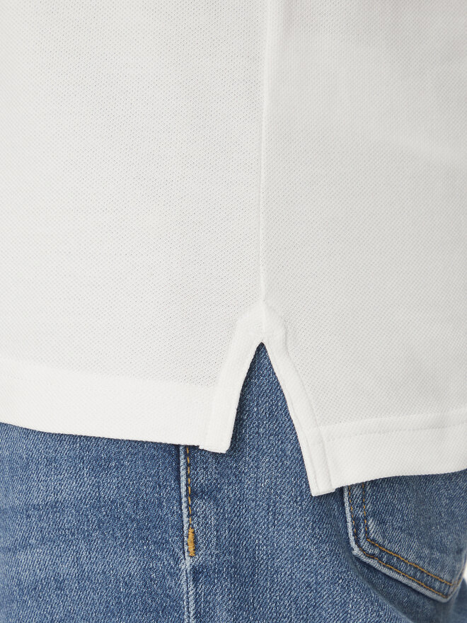 Tommy Hilfiger Tommy Hilfiger Pólóing Chest Insert MW0MW38130 Fehér Regular Fit