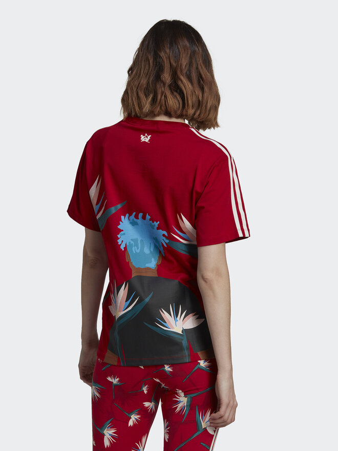 adidas adidas Marškinėliai THEBE MAGUGU HK5209 Raudona Regular Fit