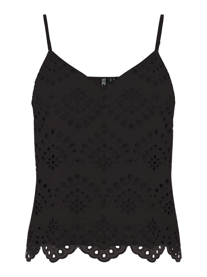 Pieces Pieces Marškinėliai Vilde 17156563 Juoda Regular Fit