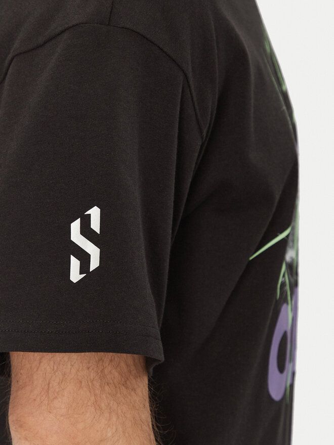 Puma Puma T-Shirt Scoot Purple Lab 631669 Schwarz Regular Fit