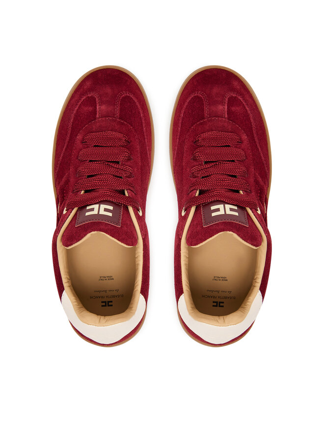 Elisabetta Franchi Sneakers Elisabetta Franchi Low Cut Lace Up F4A9-E0340-0071 S Dunkelrot