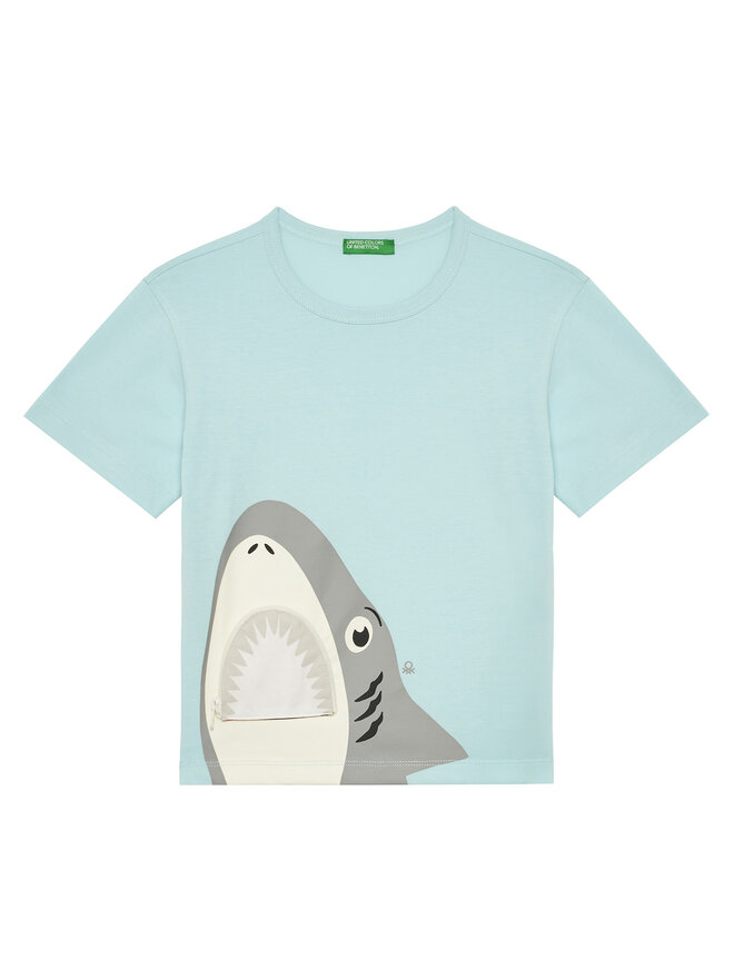 United Colors Of Benetton United Colors Of Benetton Футболка 3I1XG10JL Голубий Regular Fit