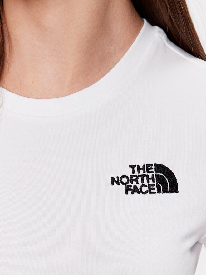 The North Face The North Face Marškinėliai NF0A55AO Balta Cropped Fit
