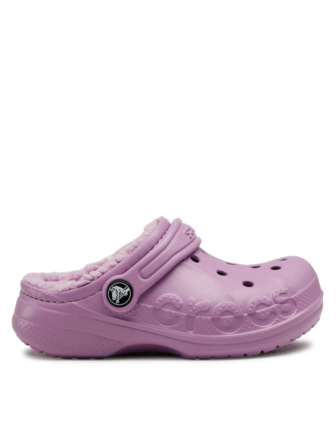 Crocs Klapki Crocs Baya Lined Clog K 207500-5Q5 Fioletowy