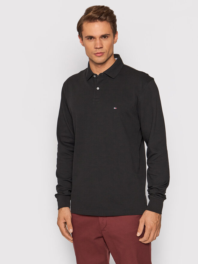 Tommy Hilfiger Tommy Hilfiger Poloshirt 1985 MW0MW20183 Schwarz Regular Fit