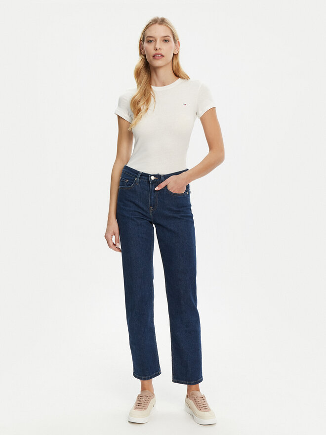 Tommy Jeans Tommy Jeans T-Shirt DW0DW20459 Λευκό Slim Fit