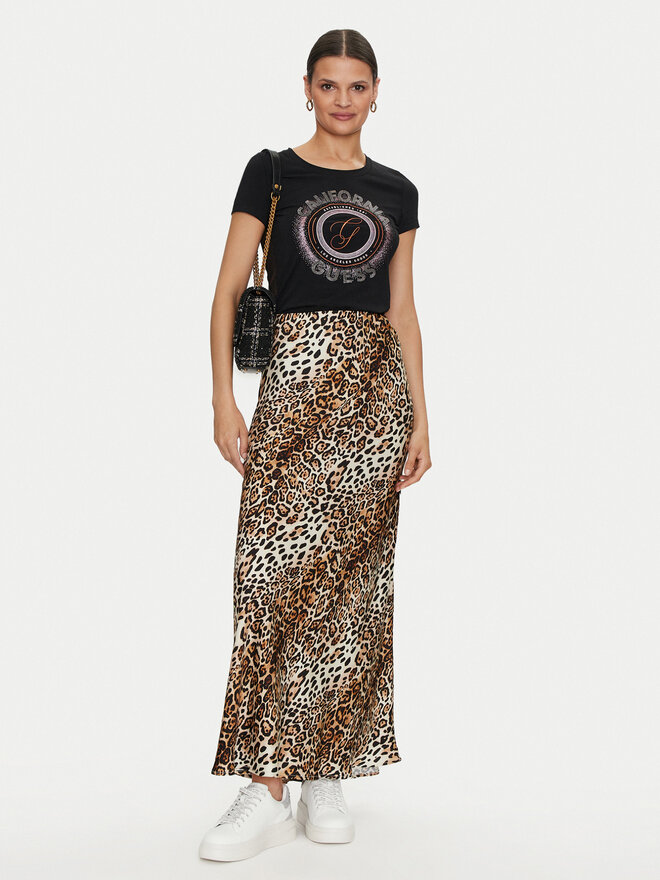 Guess Guess T-Shirt Logo W4YI24 J1314 Μαύρο Slim Fit