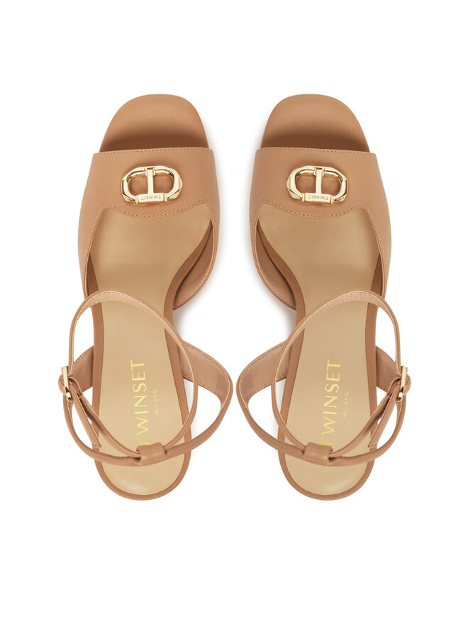 TWINSET Sandale TWINSET 251TCP122 Smeđa