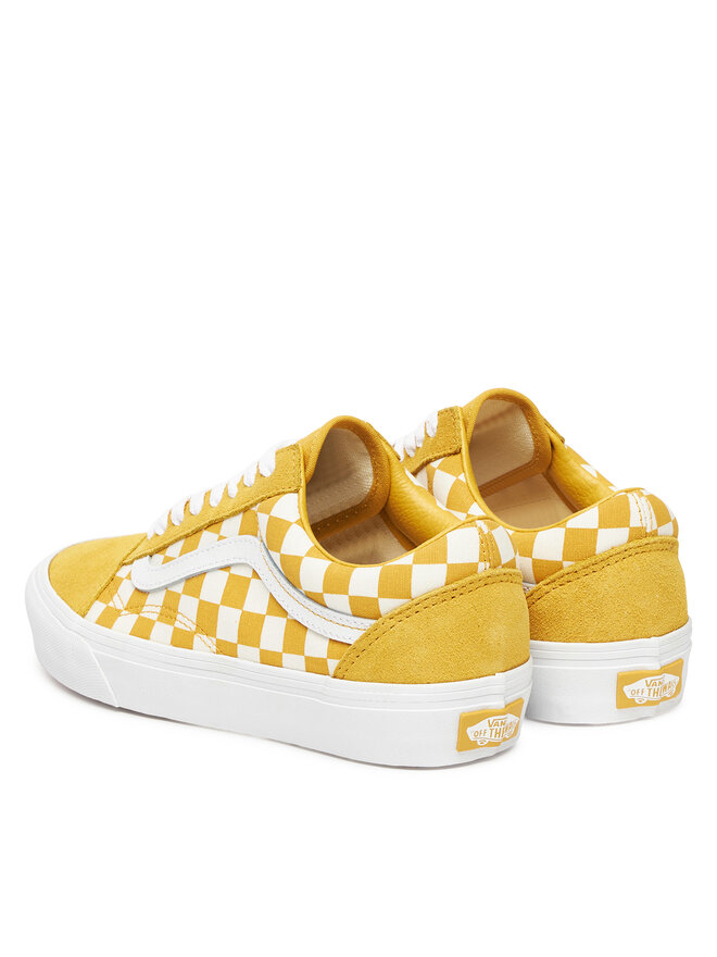 Vans Zapatillas de tenis Vans Old Skool Checkerboard VN000DB3ZX71 Amarillo