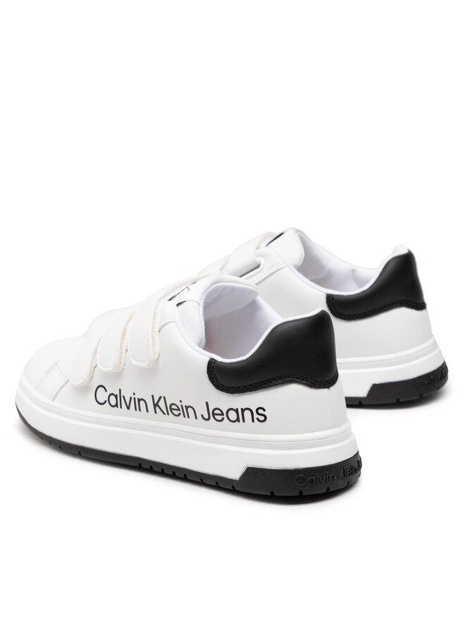 Calvin Klein Jeans Сникърси Calvin Klein Jeans Low Cut Lace-Up Sneaker V3X9-80335-1355 S Бял
