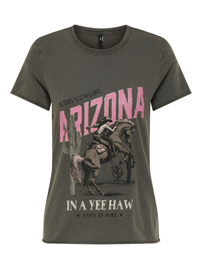 ONLY ONLY Camiseta Lucy 15215721 Gris Regular Fit