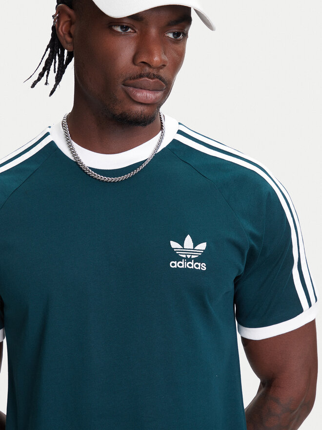 adidas adidas Camiseta adicolor Classics 3-Stripes JY1374 Verde Slim Fit