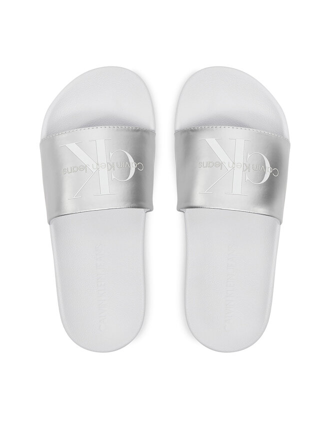 Calvin Klein Jeans Papucs Calvin Klein Jeans Slide Ny Pearl YW0YW01243 Ezüst