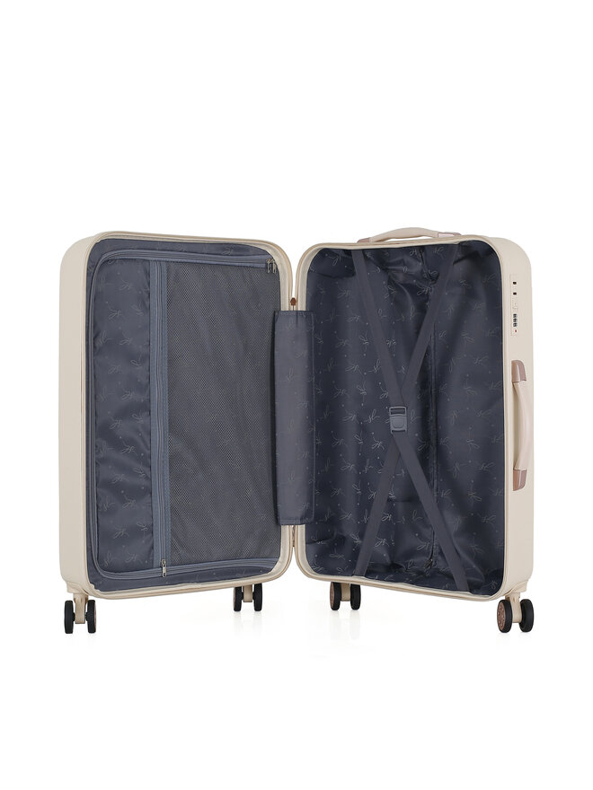Semi Line Μεσαία Βαλίτσα Semi Line T5791-2 Εκρού