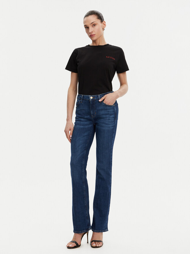 Guess Guess Marškinėliai W5RI04 I3Z14 Juoda Regular Fit