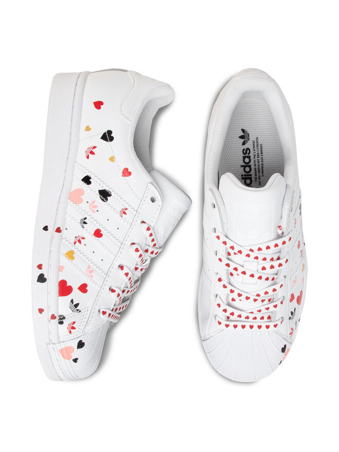 Superstar trainers white black glory pink discount