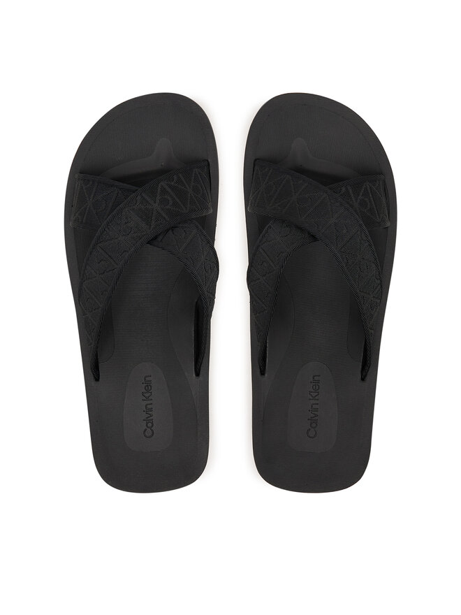 Calvin Klein Pantoletten Calvin Klein Ess Diecut Xcross Wb Aop HM0HM02093 Schwarz
