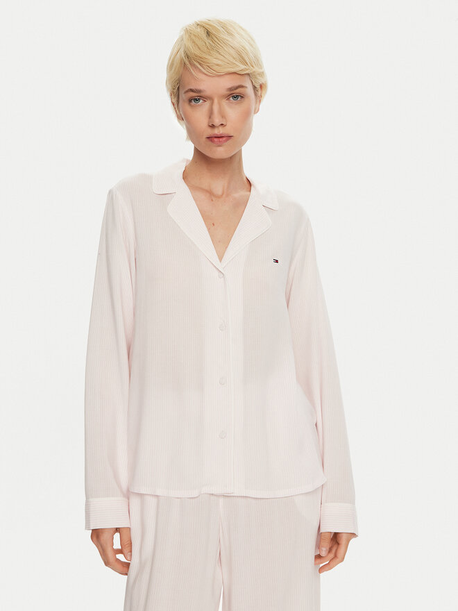 Tommy Hilfiger Tommy Hilfiger Camiseta de pijama UW0UW05635 Rosa Loose Fit