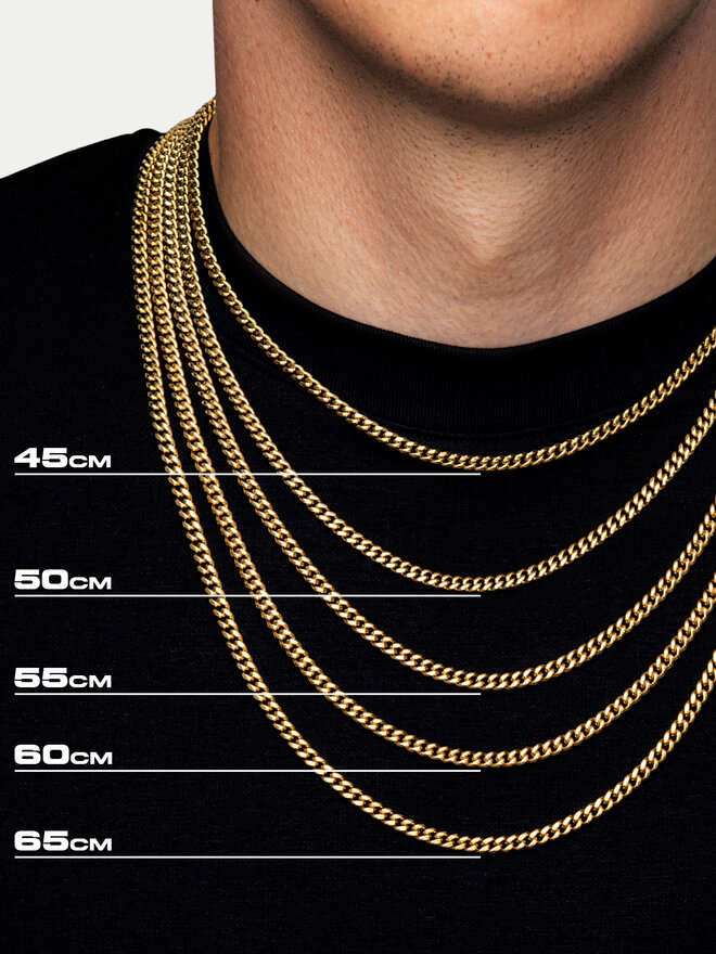 ICED STUFF Lănțișor ICED STUFF Curb Cuban Link Auriu