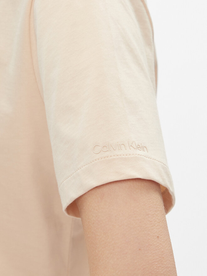 Calvin Klein Calvin Klein Camiseta Smooth Cotton Crew Neck Tee Ss K20K205410 Beis Regular Fit