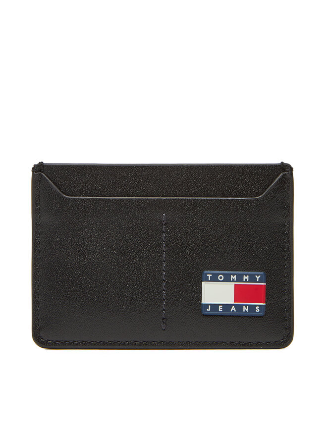 Tommy Jeans Etui pentru carduri Tommy Jeans Tjm Heritage Leather Cc Holder AM0AM13410 Negru