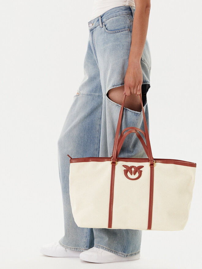 PINKO Τσάντα PINKO Miranda Shopper Extra PE 25 PLTT 104715 A2G2 Μπεζ