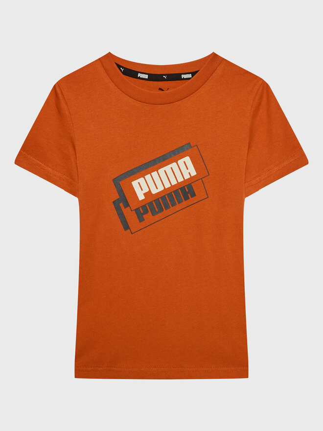 Puma Puma Marškinėliai Alpha Holiday 670109 Oranžinė Regular Fit