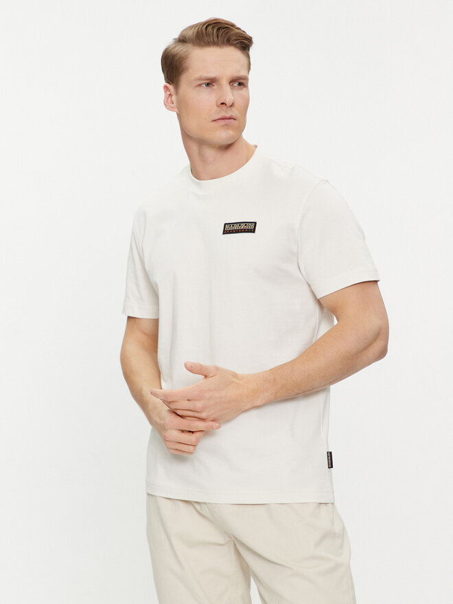 Napapijri Napapijri Camiseta Iaato NP0A4HFZ Écru Regular Fit
