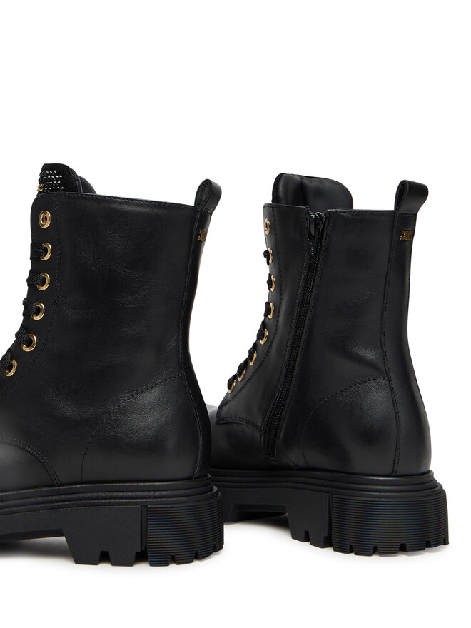 Elisabetta Franchi Schnürstiefeletten Elisabetta Franchi Lace-Up Bootie F4A5-E0411-1251 D Schwarz