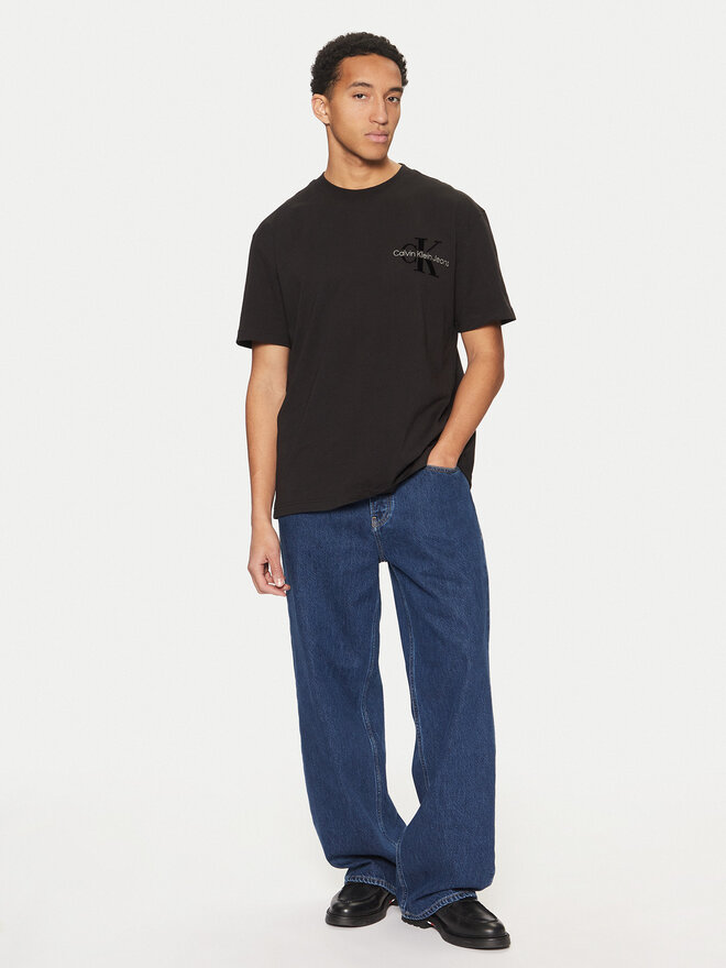 Calvin Klein Jeans Calvin Klein Jeans Camiseta Bristle Monologo J30J327107 Negro Regular Fit
