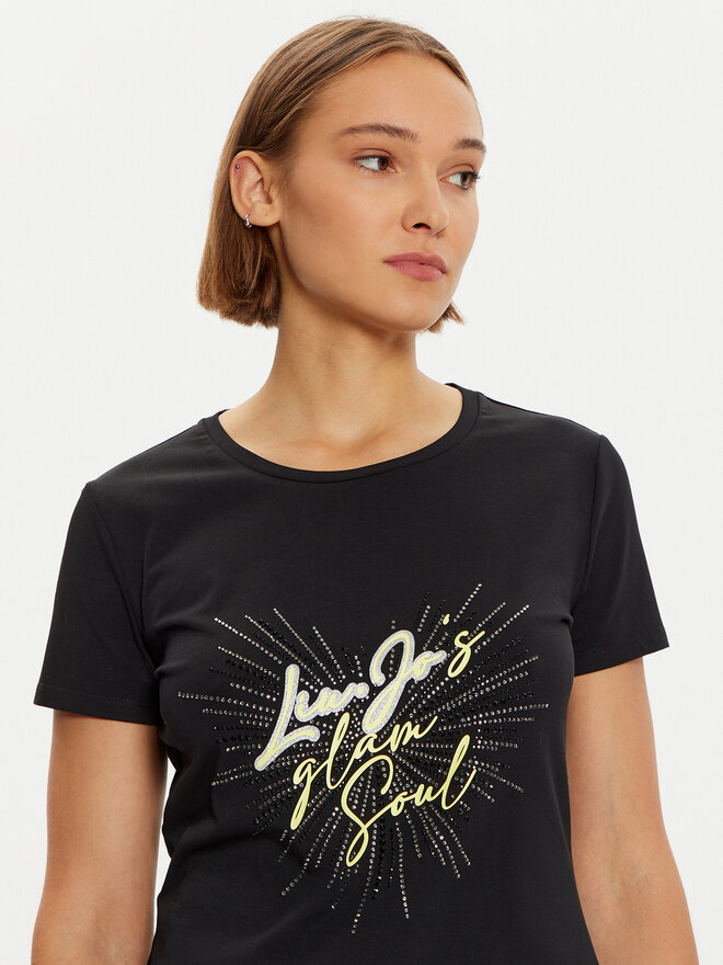 Liu Jo Sport Liu Jo Sport Camiseta TF4312 JS088 Negro Regular Fit