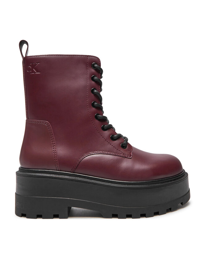 Scarponcini Calvin Klein Jeans Flatform YW0YW01535 Bordeaux escarpe