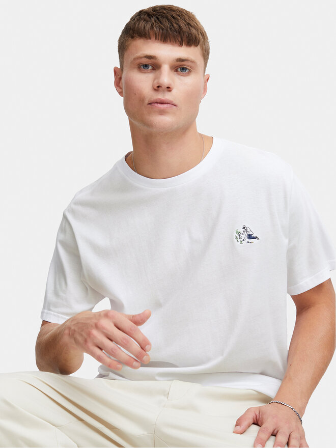 Solid Solid Camiseta Ilias 21108139 Blanco Regular Fit